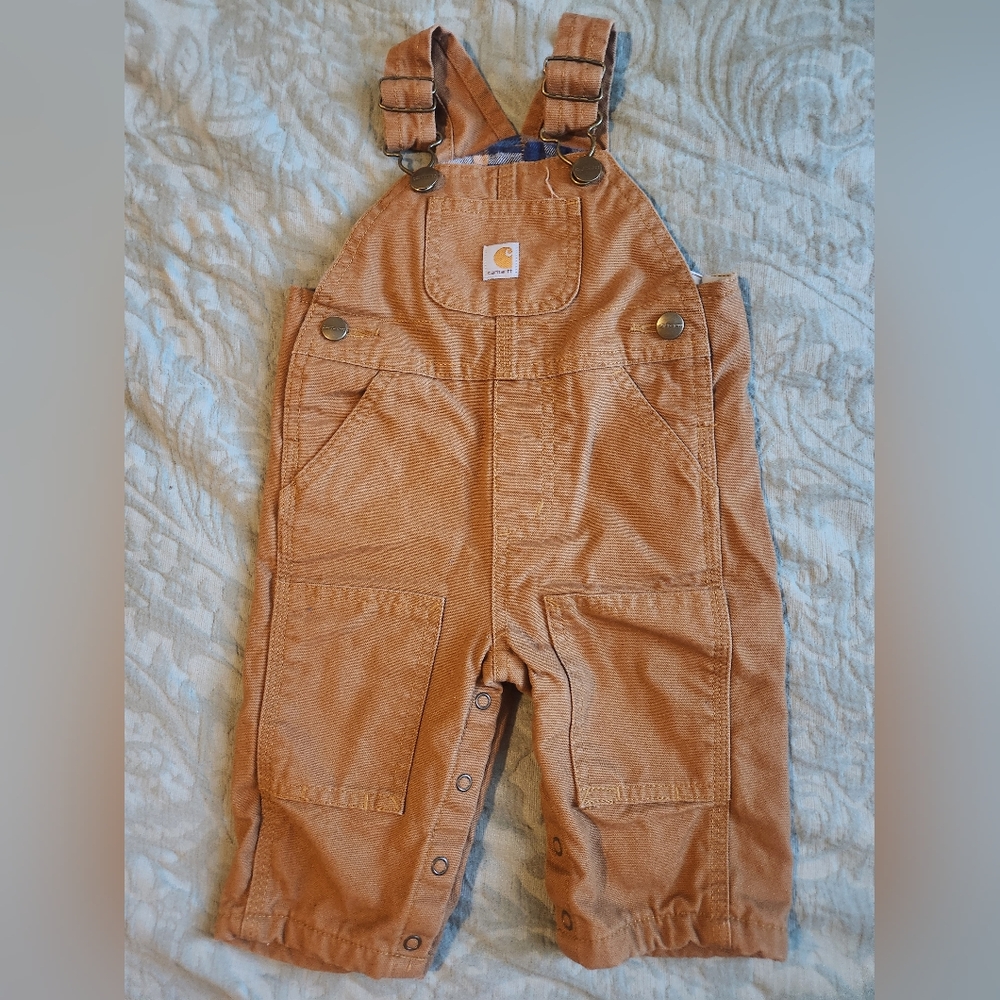 Carhartt Brown Bib Overalls For Baby
